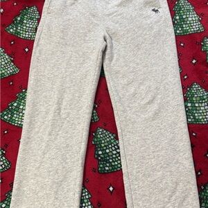 Abercrombie Kids unisex Fleece Sweatpants Size 9/10 S Joggers Gray Worn Once